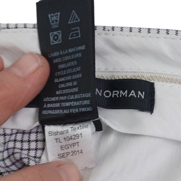 Greg Norman Men's  Golf Athletic Checkered Purple Black White Plaid Shorts SZ 40 - Picture 5 of 10